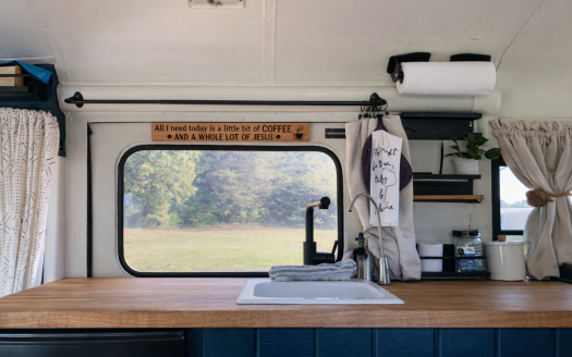 Michaela's "Greenie" Off-Grid Ready Ford Econoline Skoolie, Make an Offer!