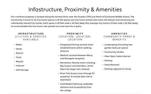 Escalante Village Tiny Home Community