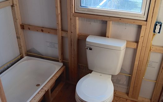 Single level tiny house on wheels Deer Lodge, Montana.