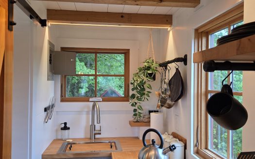 Cute and practical boho tiny home on wheels for sale, southern MD