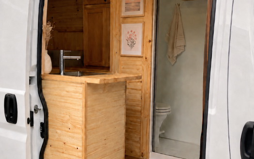 Michael's Ram ProMaster 2500 Off‑Grid Stealth, Full Bathroom Conversion