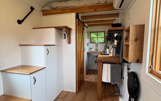 Cute and practical boho tiny home on wheels for sale, southern MD