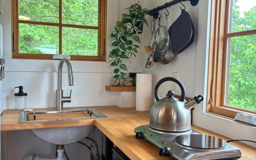 Cute and practical boho tiny home on wheels for sale, southern MD