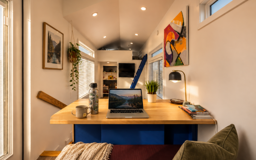 Move Right Into this 2022 Tiny Home With Main-Floor Queen Bed & Loft!