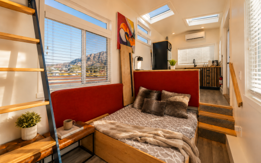 Move Right Into this 2022 Tiny Home With Main-Floor Queen Bed & Loft!