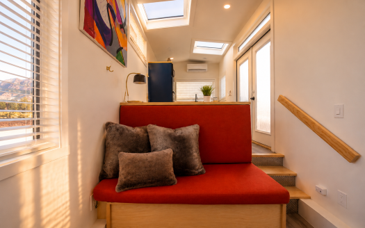 Move Right Into this 2022 Tiny Home With Main-Floor Queen Bed & Loft!