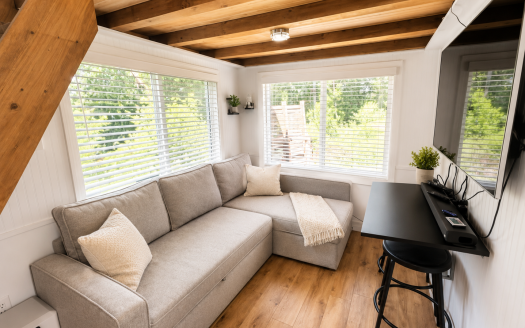 SOLD Bruce's Noah Certified Farmhouse Tiny Home on Wheels by Lake Lanier
