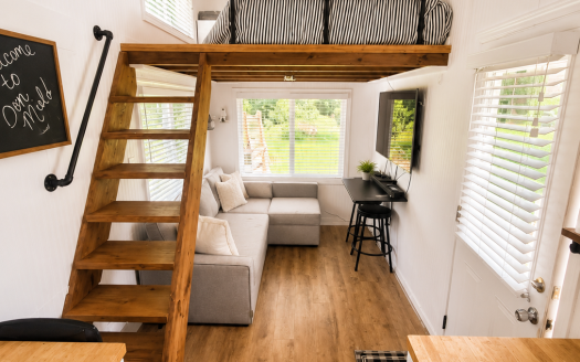 SOLD Bruce's Noah Certified Farmhouse Tiny Home on Wheels by Lake Lanier